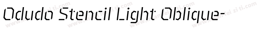 Odudo Stencil Light Oblique字体转换